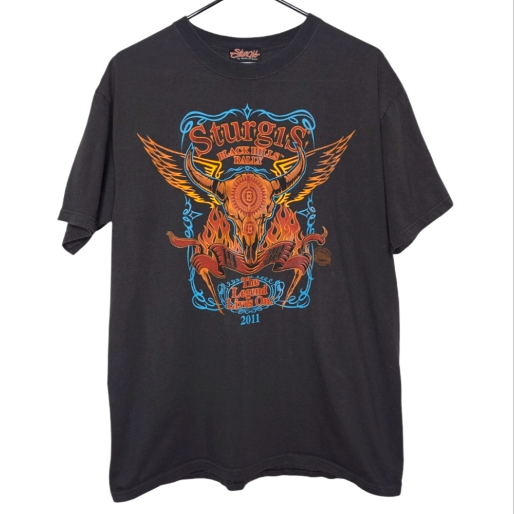Sturgis by Noble Wear Men's Black Hill Rally 2011 Black Short Sleeve Tee Large